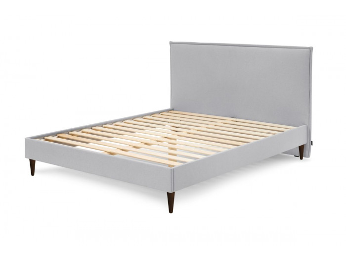 Structure de lit SARY avec lattes massives pieds bois wengé 140 x 190 cm