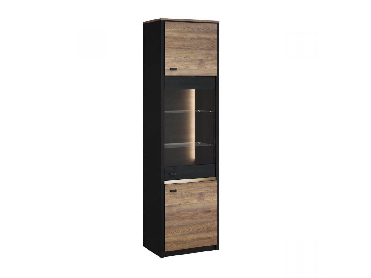 Rangement vitrine haute 3 portes 55 cm BERLIN