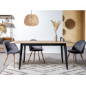 Table extensible 140 à 180 cm NORDI RETRO Couleur Chêne et Noir