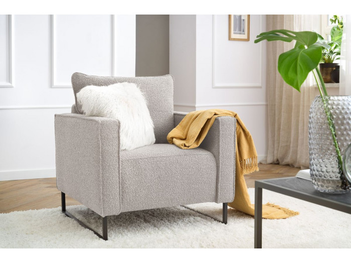 Fauteuil SOLFERINO tissu bouclette