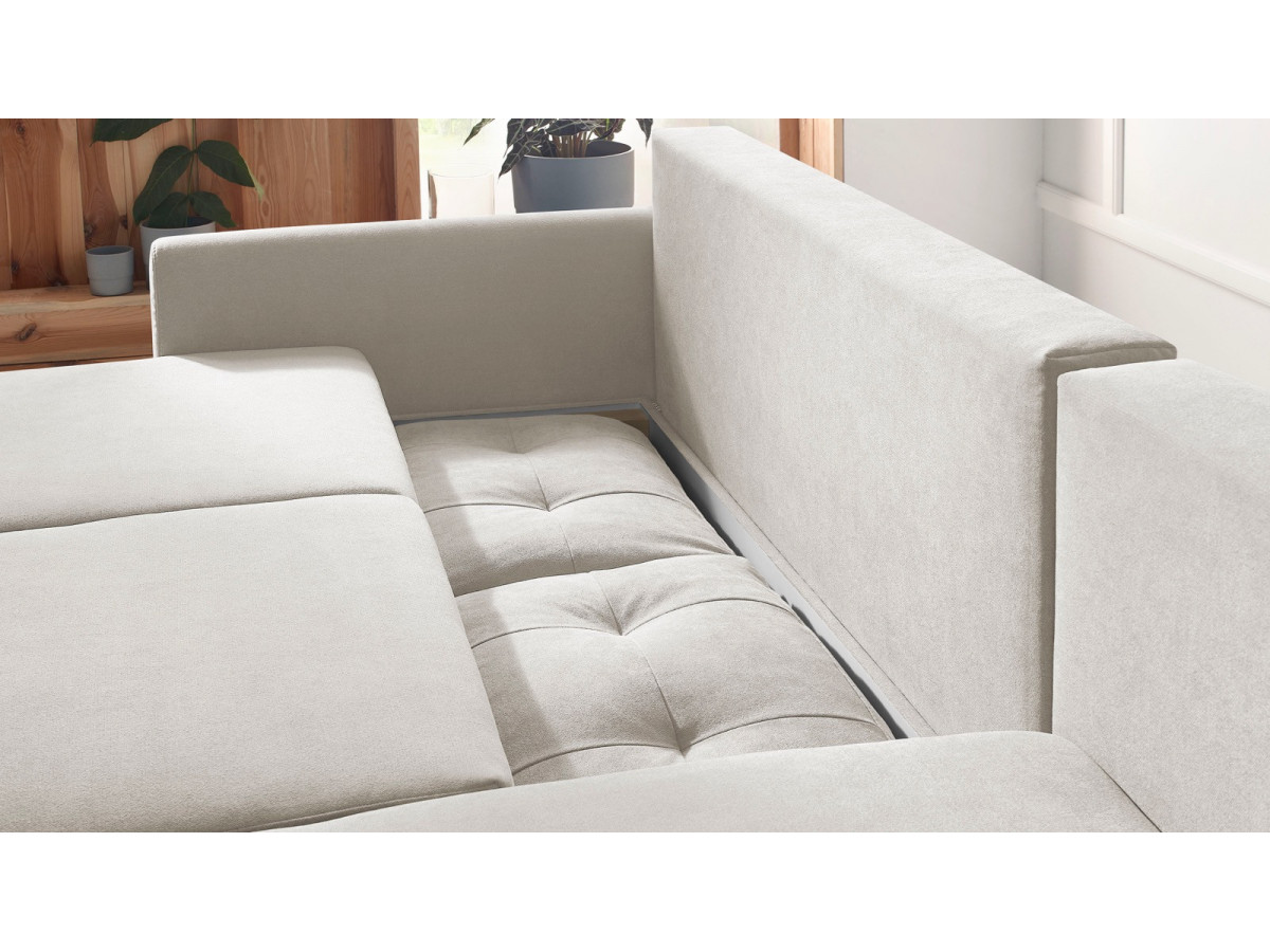 Canapé d'angle convertible coffre BALIO