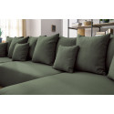 Canape panoramique convertible avec tablette et pouf ENVY Tissu