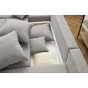 Canape panoramique convertible avec tablette et pouf ENVY Tissu