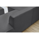 Canapé d'angle fixe MEGEVE tissu