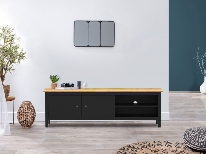 Meuble TV 140 cm DORA Pin