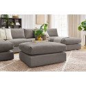 Canapé panoramique fixe 100% modulable PARIS tissu avec 2 chauffeuses, 2 méridiennes, 1 pouf
