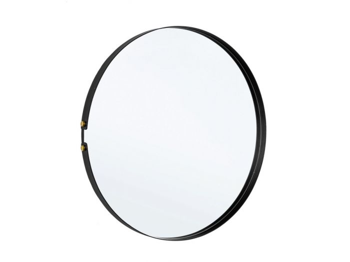 Miroir rond 66 cm MAEVE Acier noir