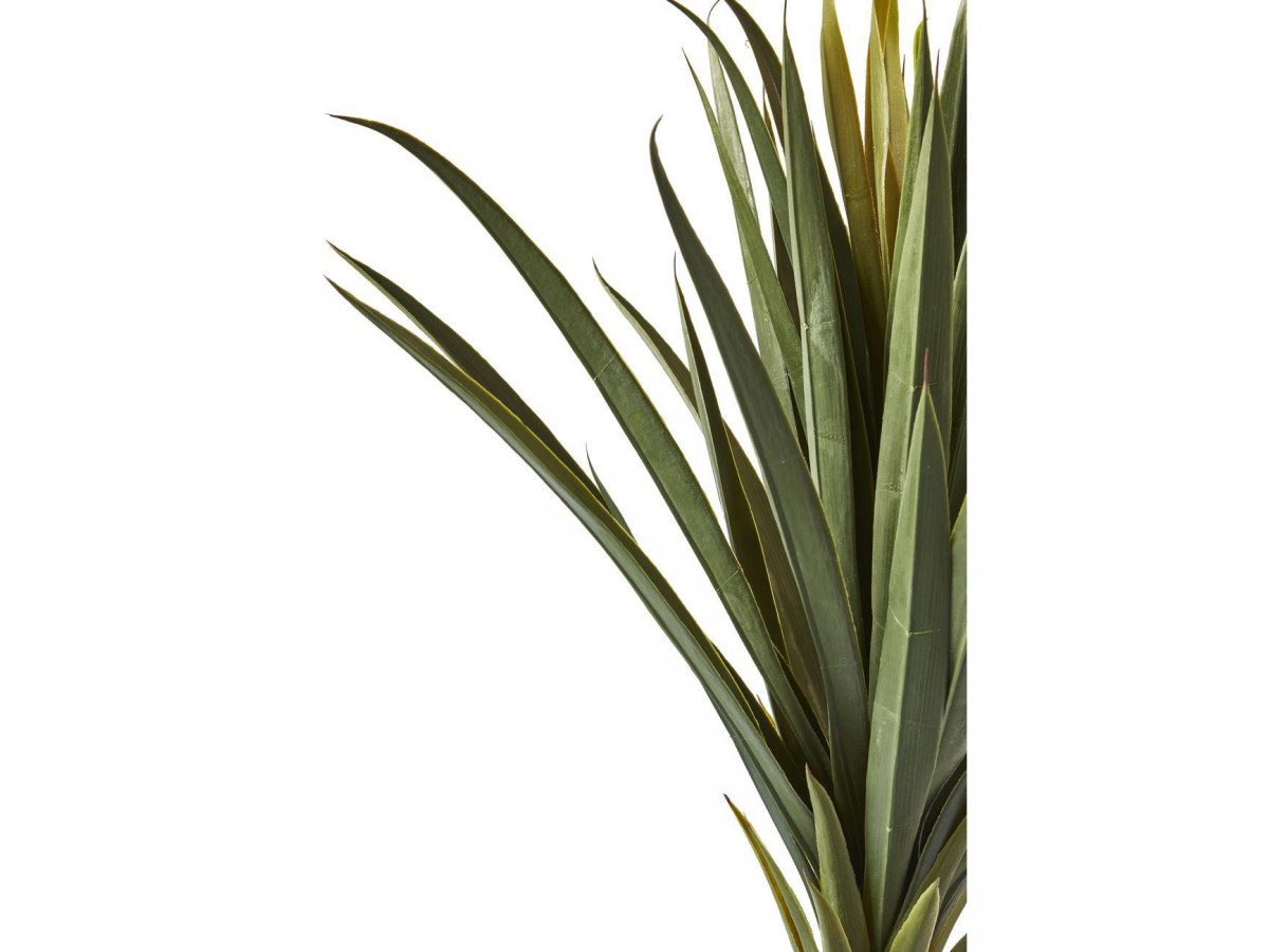 Plante artificielle en polyethylène a 62 feuilles et son pot noir Olla3