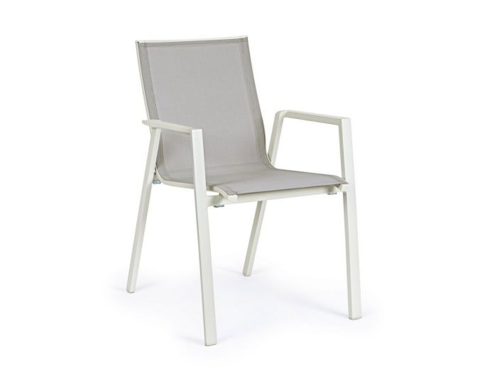 Lot de 4 fauteuils de jardin IVANE aluminium