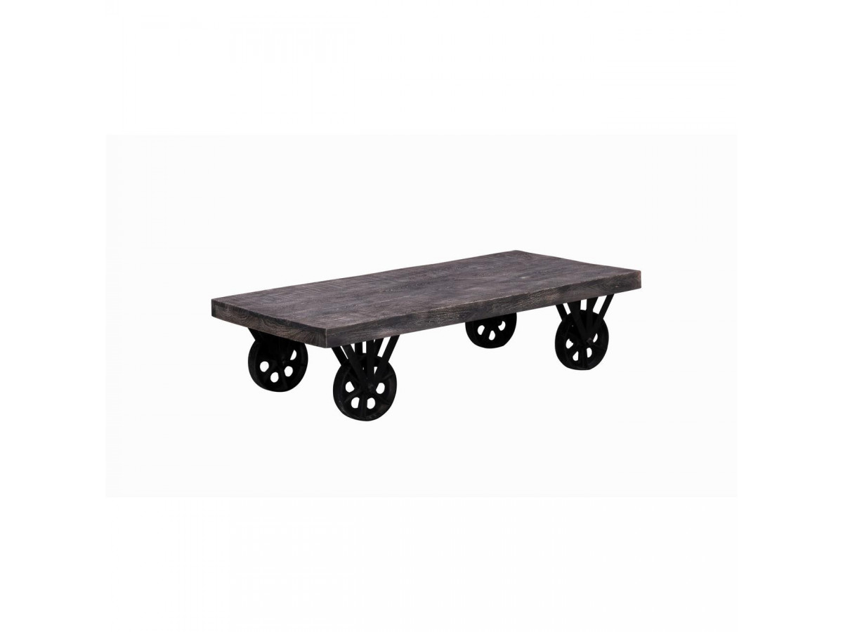 Table basse en bois CHENNAI | BOBOCHIC ® Table basse Chennai Métal Noir et Bois