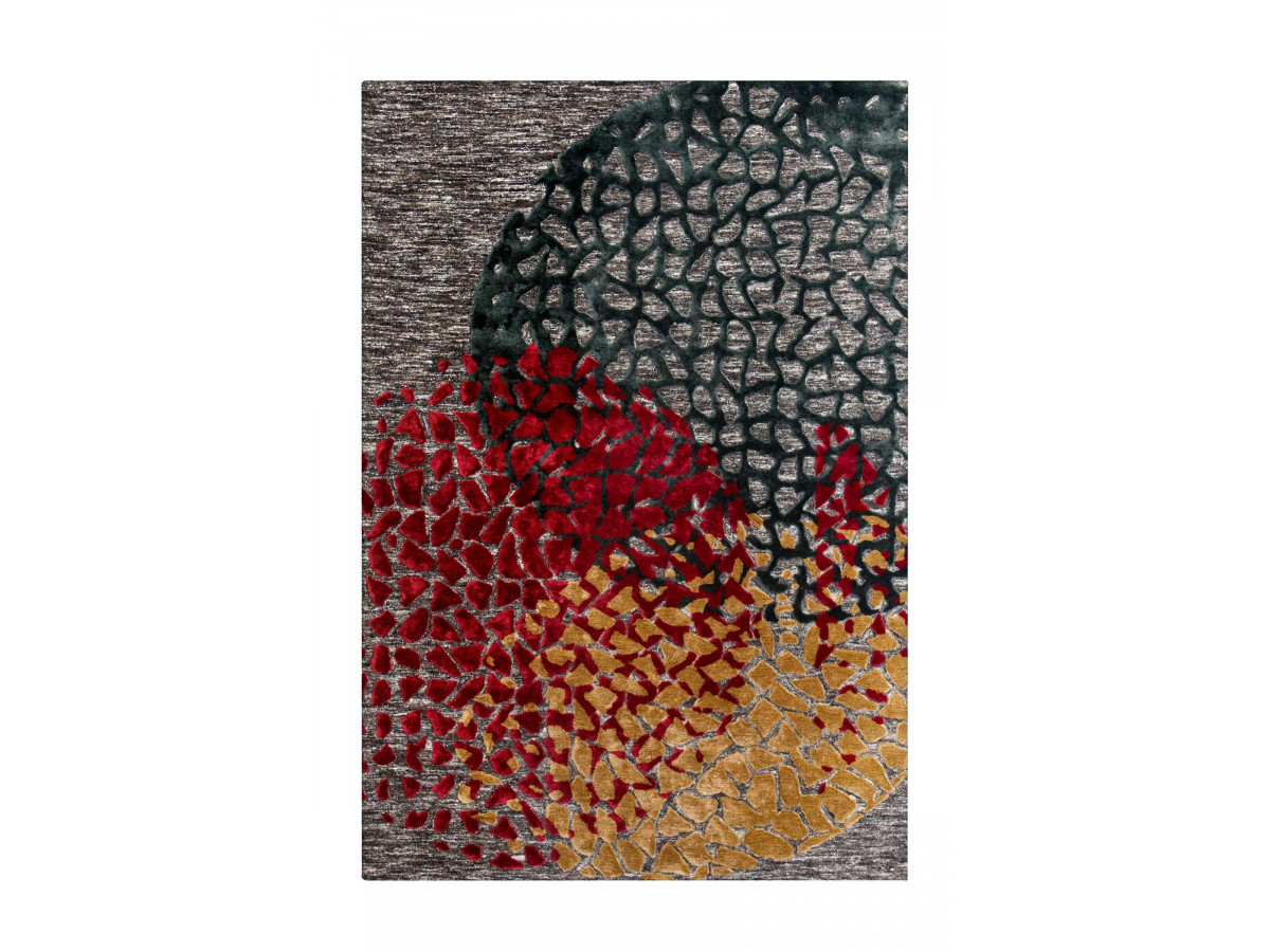 Tapis SHABBY Multicolor / Rouge / Gris 80cm x 150cm
