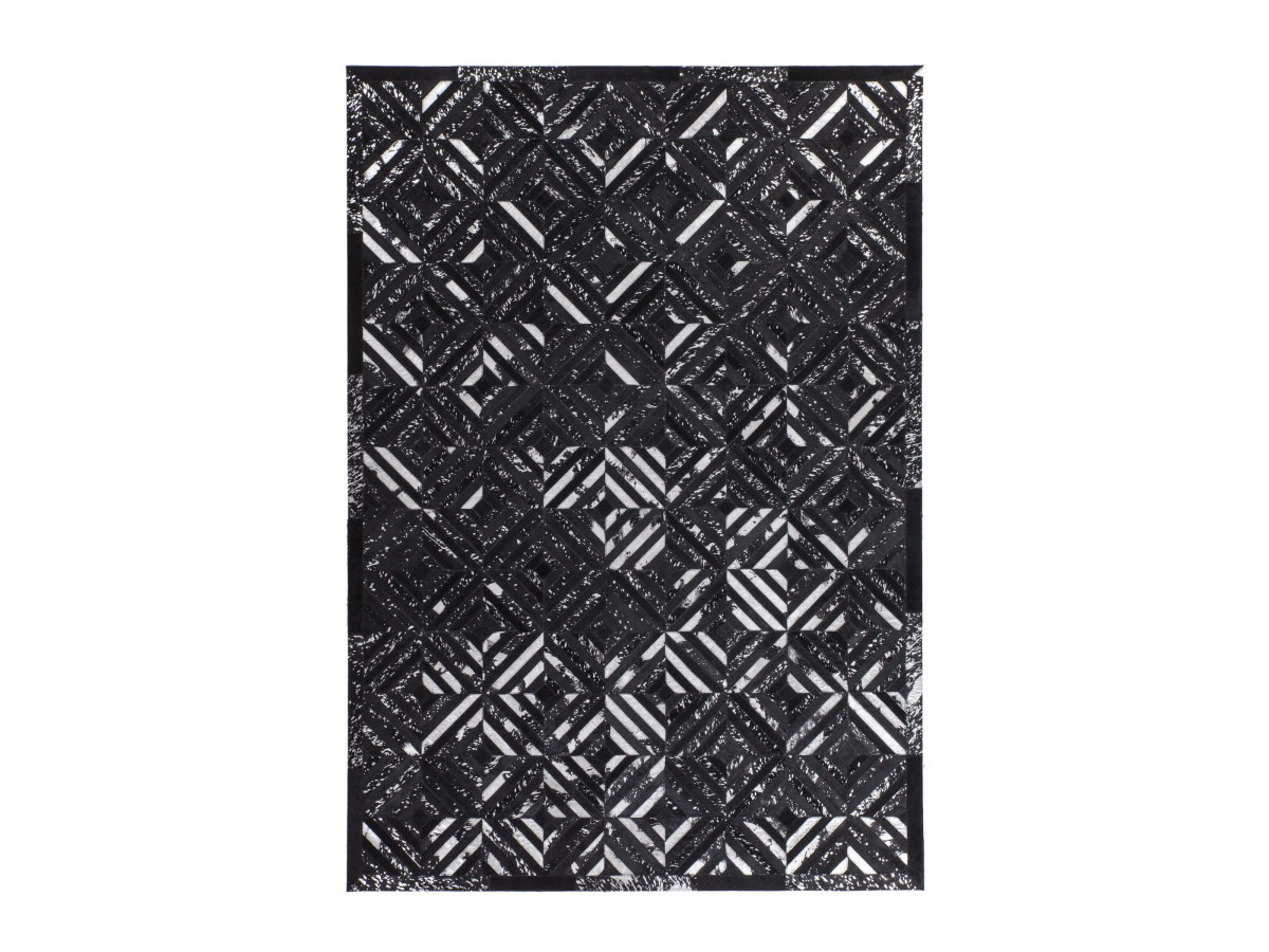 Tapis KHALED Noir/ Argent 80cm x 150cm