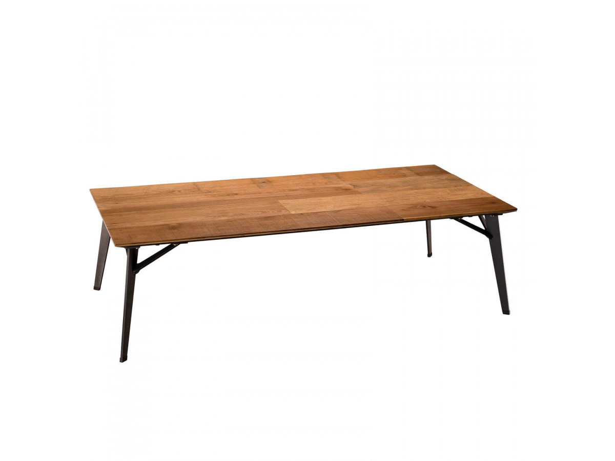 Table basse rectangulaire 140x70cm bois Teck recycle PRAKTI