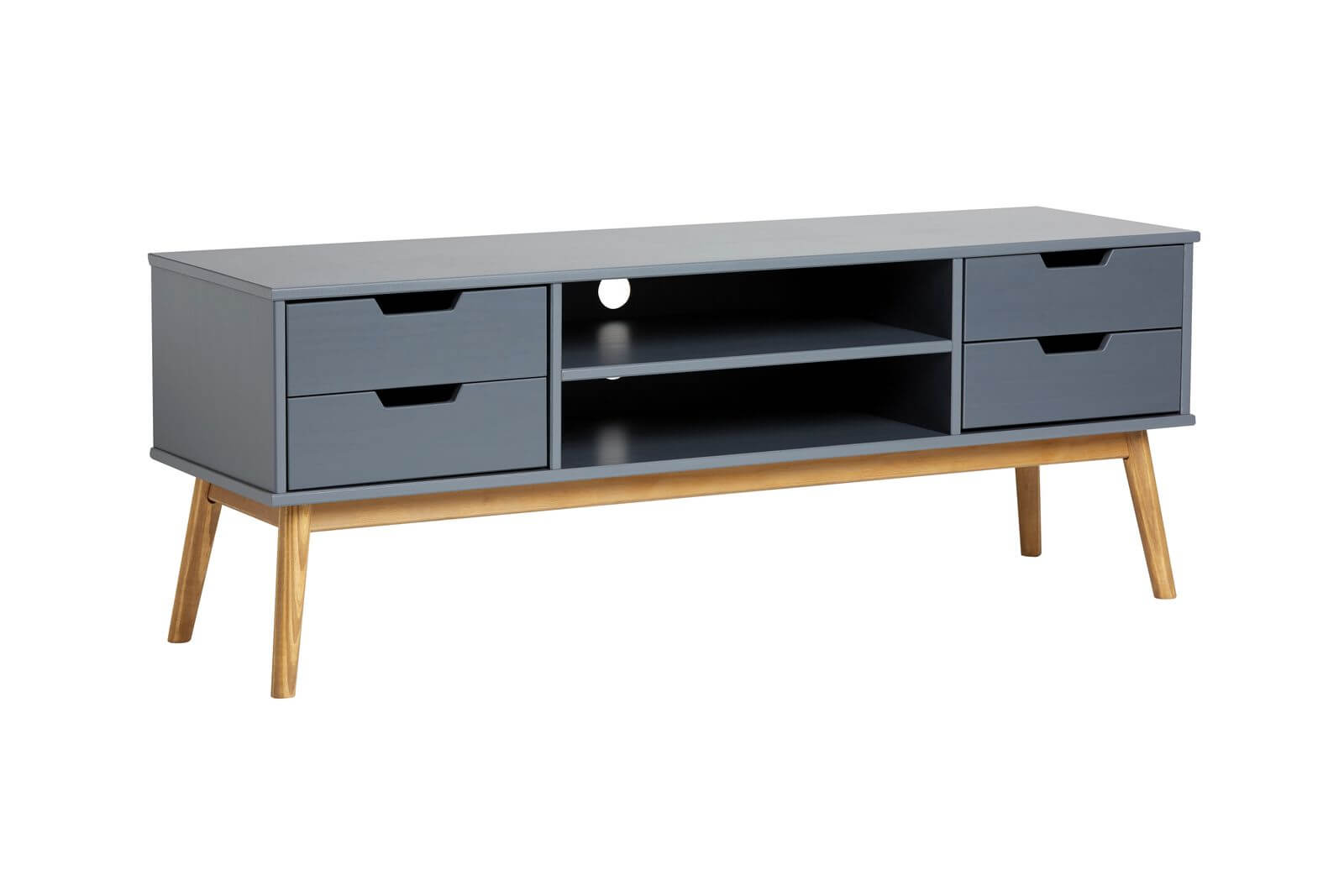 meuble tele gris et bois