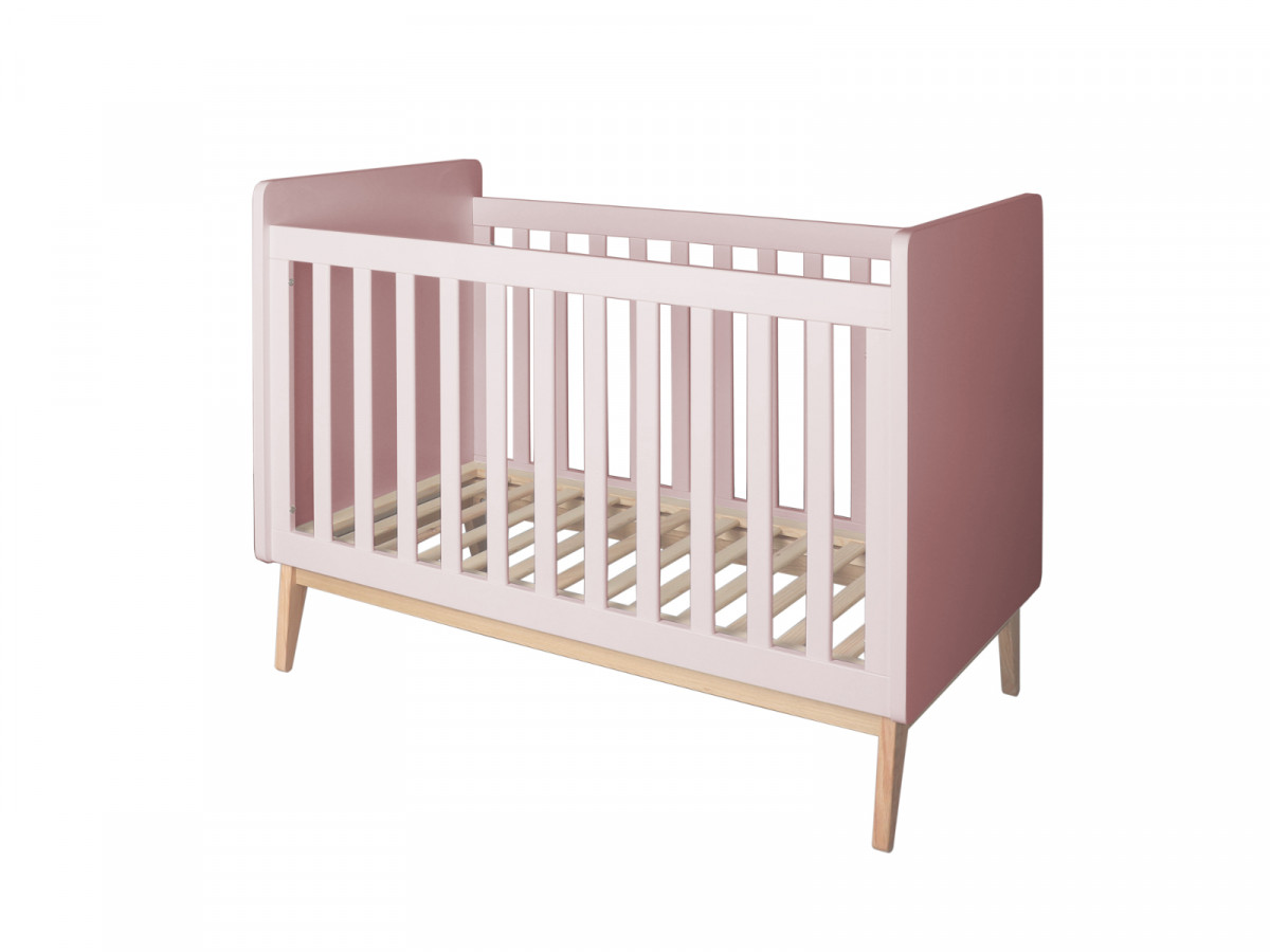 Lit Bebe Malmo 60x1 Cm Rose Bobochic