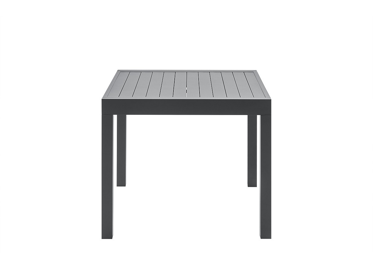Ensemble table extensible + 8 fauteuils anthracite CLOÉ